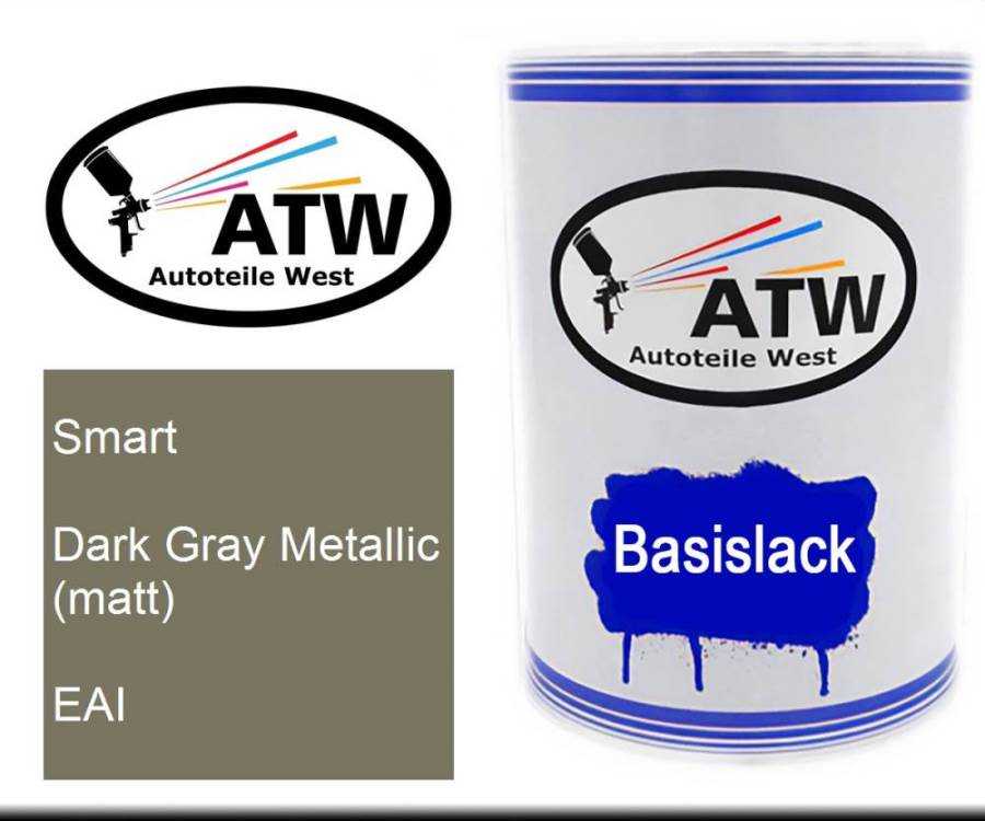 Smart, Dark Gray Metallic (matt), EAI: 500ml Lackdose, von ATW Autoteile West.